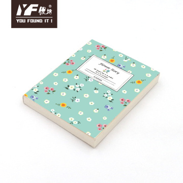 Lindo cuaderno de bolsillo personalizado con estilo de historia de flores