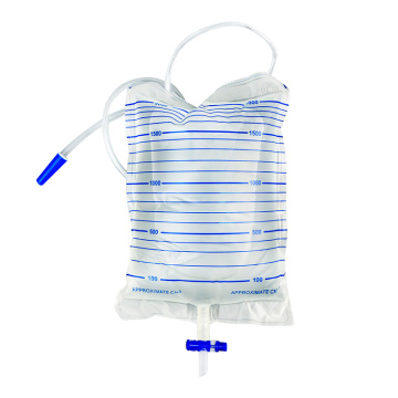 Disposable 2000ml Urine Bag with T valve