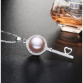 Wholesale Pearl Pendant 9-10mm AAA Bread Round 925 Silver Freshwater Pearl Pendant