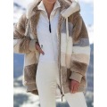 Womens Winter Fuzzy Fleece Jacket Hooded