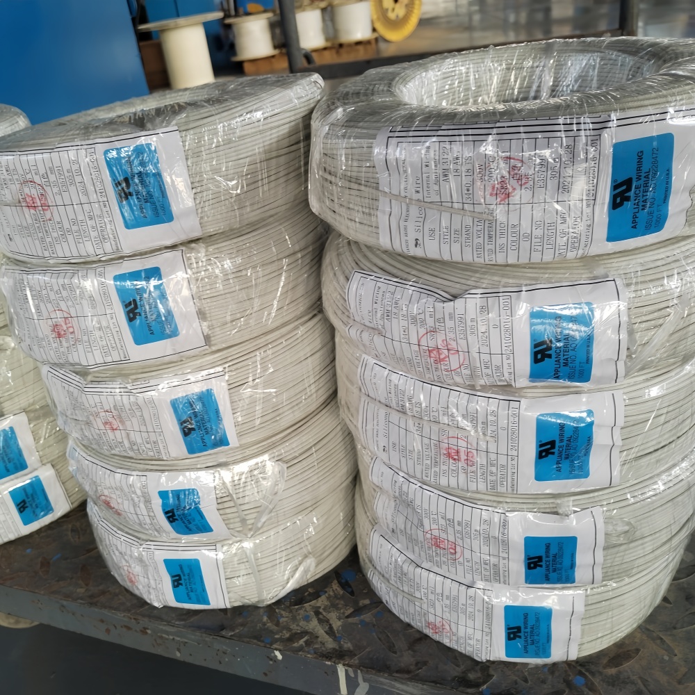 Silicone braid wire UL3122 18# WHITE Silicone braid wire UL3122 18# WHITE