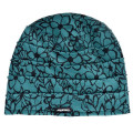 Printed flower plush thickening leisure crease flat-topped head beanie cap