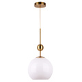 White dinning bar led ceiling hanglamp glas