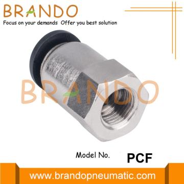 PCF Female Straight Plastic Brass Pneumatic Hose Fitting