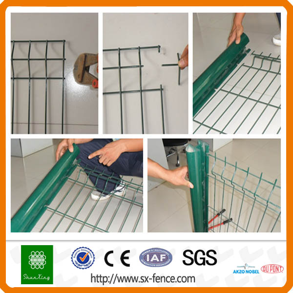 Peach Post Wire Mesh Fence