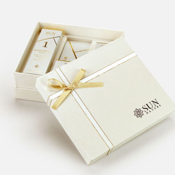 Rigid Packaging Skincare Gift Box with Ribbon Bow