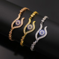 Luxury Eyes Debutante Style Brass Chain Bracelet