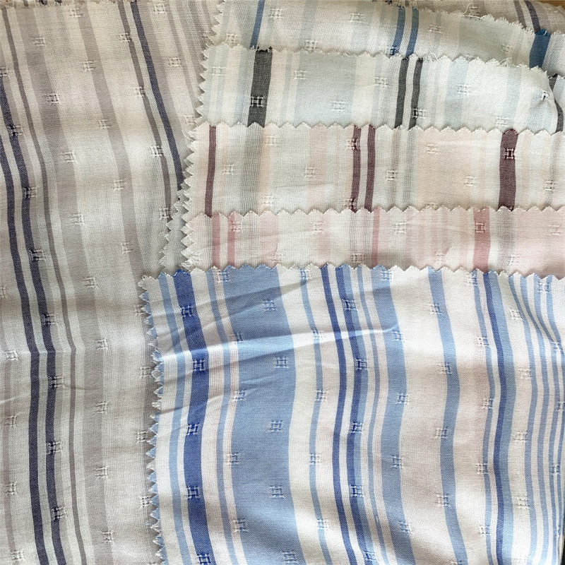 Rayon Jacquard Striped Yarn Dyed Blouse Fabrics