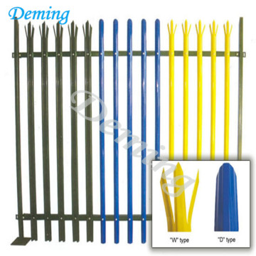 D and W type Palisade Fencing / Galvanized Steel Palisade Fence Panel