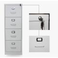 Vertical 4 drawer metal filing cabinet