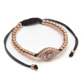 Mens Evil Eye Micro Diamonds Agate Beads Bracelets