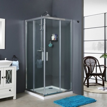 Хромированная алюминиевая душевая кабина для ванны раздвижная дверь