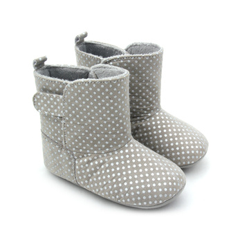 Baby-Winterstiefel aus Baumwolle mit weicher Gummisohle