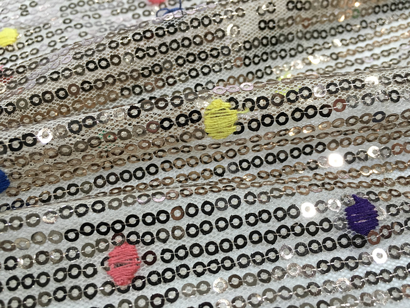 Shiny Sequins Embroidery Fabric