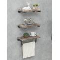 Floating Wall Pipe Shelves Brackets and Towel Rack