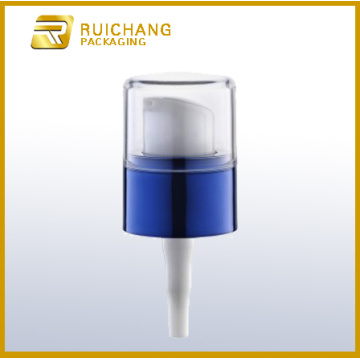 Plastic cosmetic lotion pump with small AS overcap