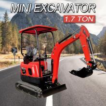Mini escavadeira 1.7 Ton Digger Mini Excavator 1500kg