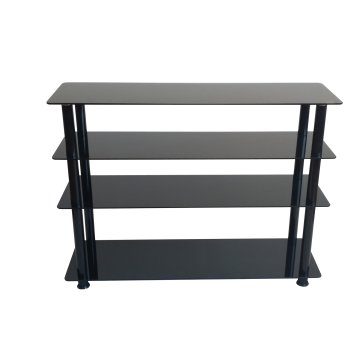 Black Tempered Glass Shelf Shoes Stand/Shoes Cabinet