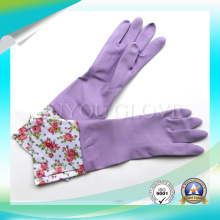Cleaning Work Anti Acid Latex Gloves with High Quality
