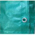 Virgin material Green tarpaulin with reinforced corner