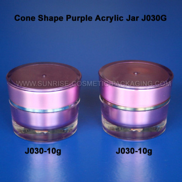 10g cône forme pourpre acrylique pot de crème