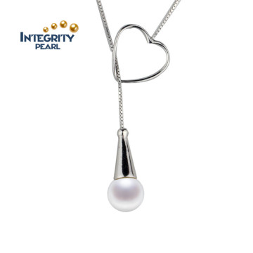 Single Pearl 925 Sterling Silver Pendant Necklace Fashion Freshwater Pearl Necklace