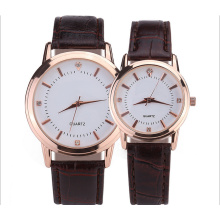 Leather Strap Japan Movement Couple Watch