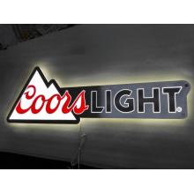 Coorslight metal light sign