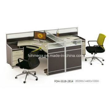 2 Seats Workstatin Office Desk Partition Foh-Ss18-2828