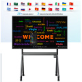 55 65 75inch tactile TV Panneau LED interactif Double système d&#39;exploitation Smart White Board