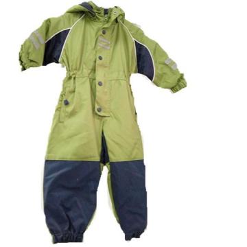 Cinta de costura de acolchado con capucha bata impermeable para niños