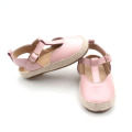 Lovely Pink Raffia Genuine Leather Baby Sandals