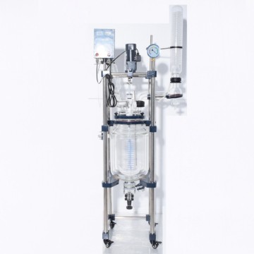 Stainless steel frame chemical vacuum 150l glass reactor