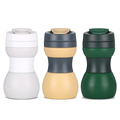 Silicone Double Walled Ceramic Travel Mug