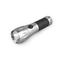 Best LED Flashlight W/ Rugged Rubber Grip Silver