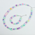 Multicolor Love Soft Pottery Chain Jewelry Set