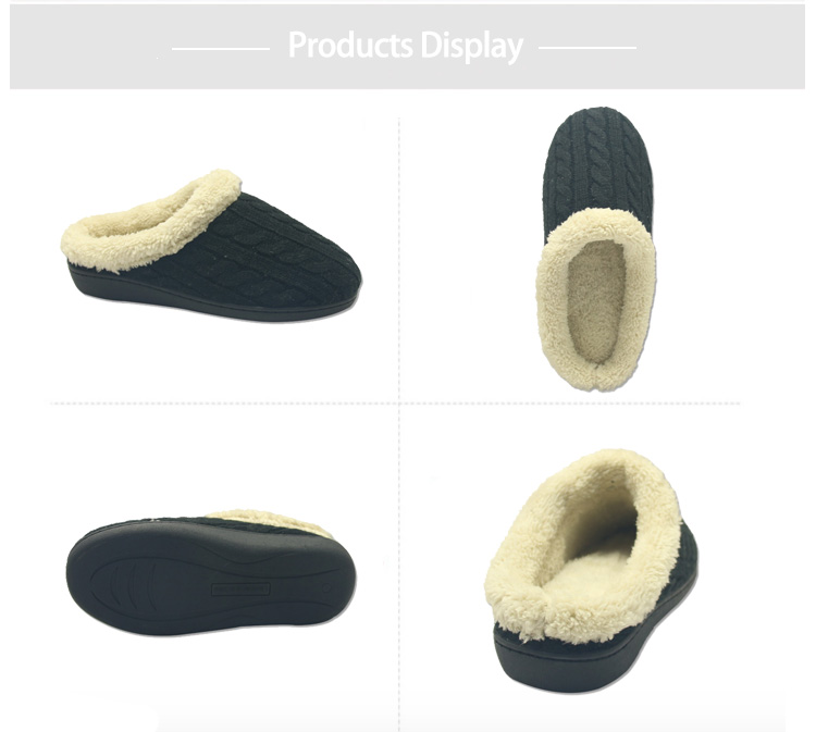 quality black comfortable house shoes slippers