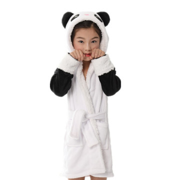 Cartoon Set Kids Sleepwear Bathrobe