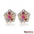 Gold Plated Crystal Stud Earring Designer Bulk Custom Jewelry (ER0016-C)