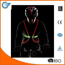 Multicolor LED fibra óptica chaleco para el ciclismo