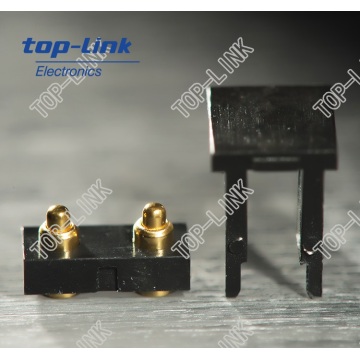 2p Flat Type Pogo Pin Stecker mit Gehäuse für SMT