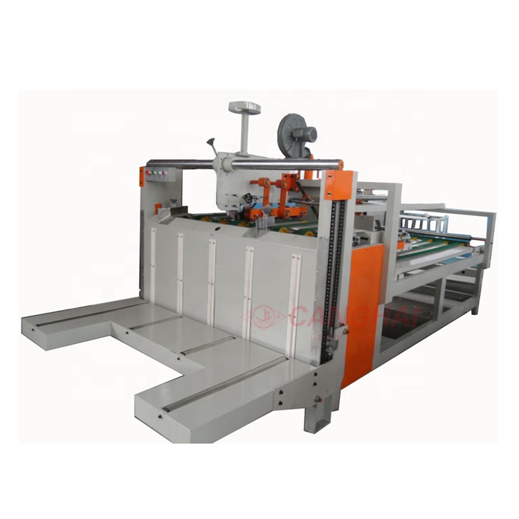 Hot sell semiauto glue machine with pressing for pizza box1 Hot sell semiauto glue machine with pressing for pizza box1
