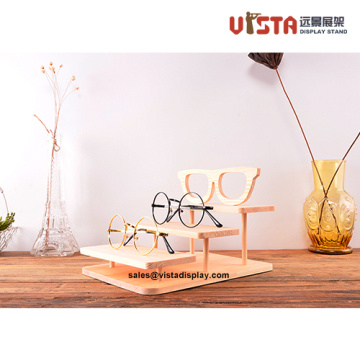 Countertop Solid Wooden Glasses  Display Stand