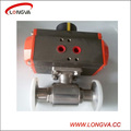 Stainless Steel 304 Sanitary Pneumatic Actuator Clamped Ball Valve