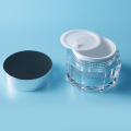 High Quality Clear Acrylic Cream Jar with Aluminum Cap