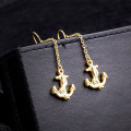 Gold Plated Stainless Steel Anchor Jewelry Set