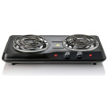 Countertop Electric Double Burner with Temperature Control