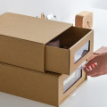 E-Flute Carton Kraft Corrugated Paper Storage Shoe Box