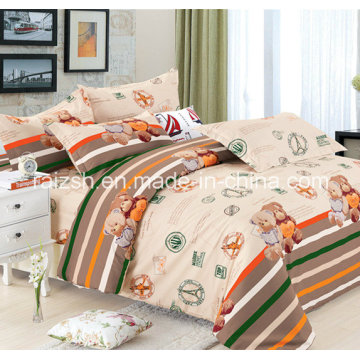 100% Cotton Fabric 4 PCS Bedding Set with Fashion Design