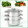 Amazon Vendor 22cm Stainless Steel Steamer Cooker Pot Set